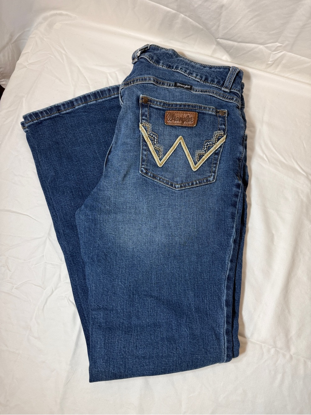 Wrangler Women’s Straight Leg Denim Jeans - Dark Blue